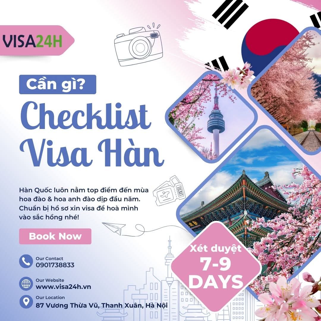 Checklist hồ sơ visa hàn quốc