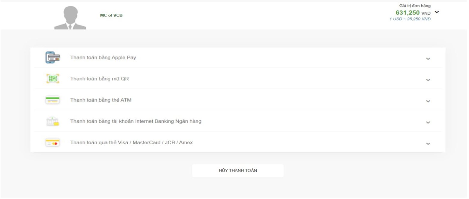 thanh toan evisa vietnam