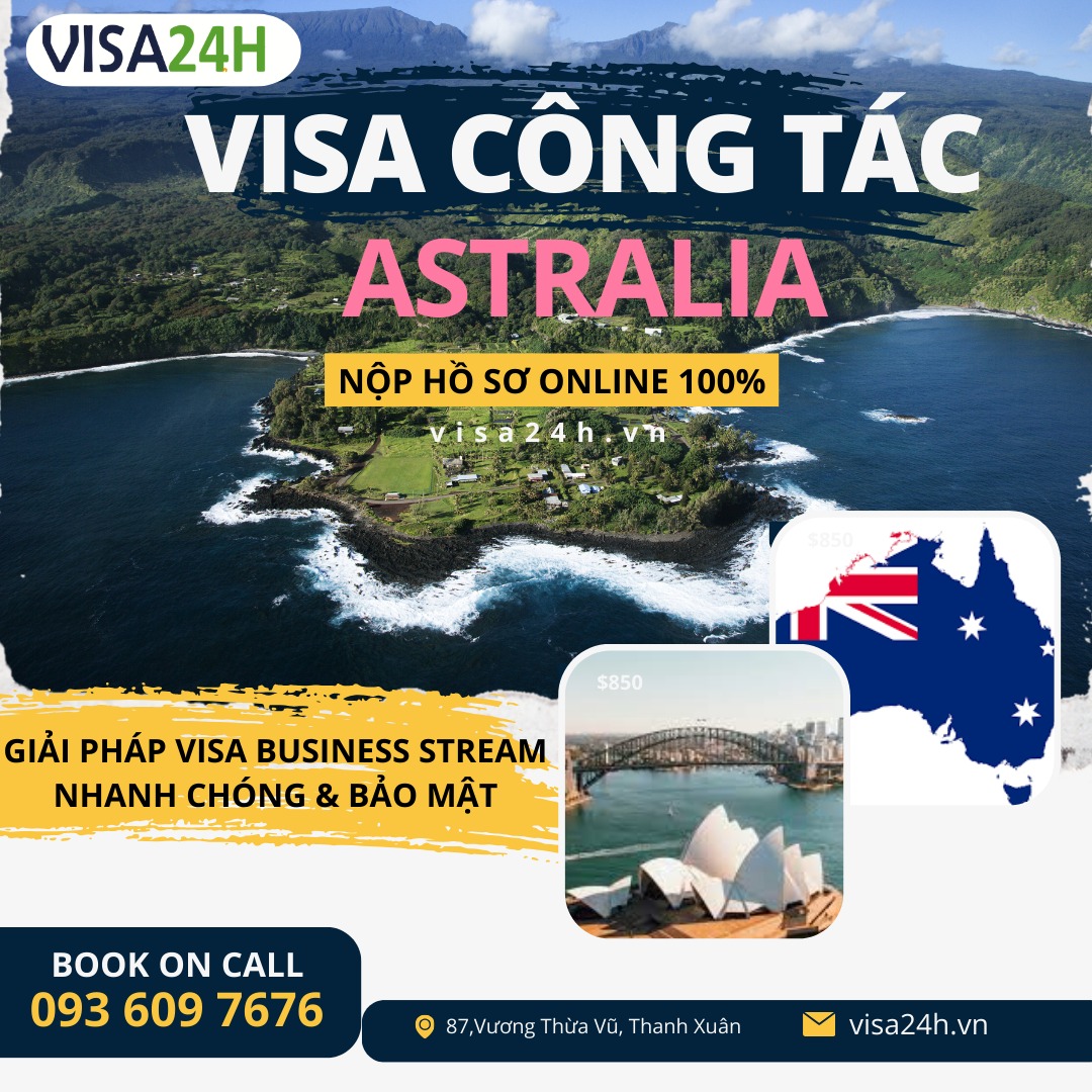 Quy trình Visa Công Tác Úc - Visa24h Quy trình dịch vụ làm visa công tác Úc chuyên nghiệp trọn gói tại Visa24h