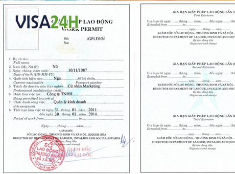  dich vụ xin giấy phép lao động