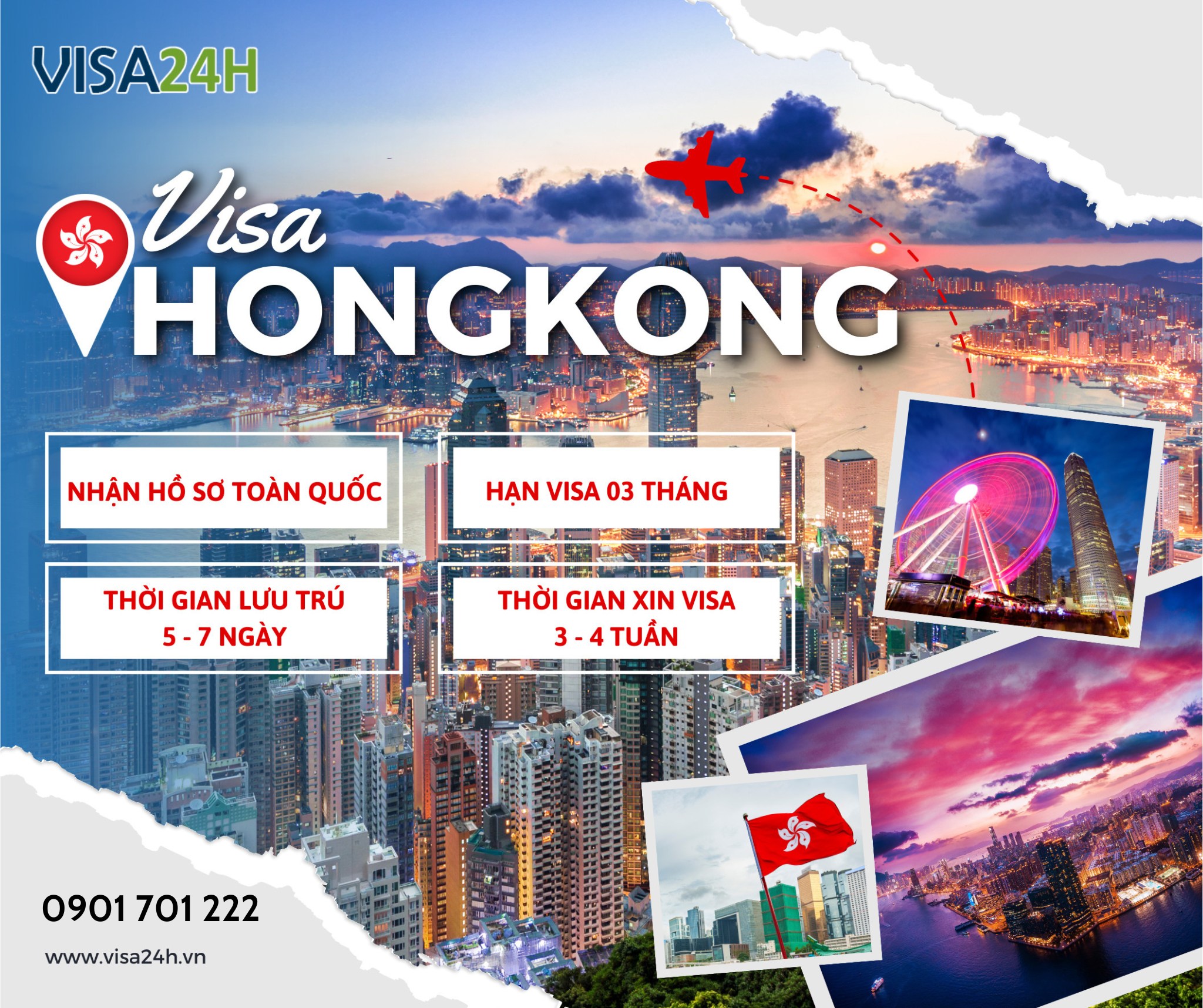 Dịch vụ visa Hongkong trọn gói, bao đậu