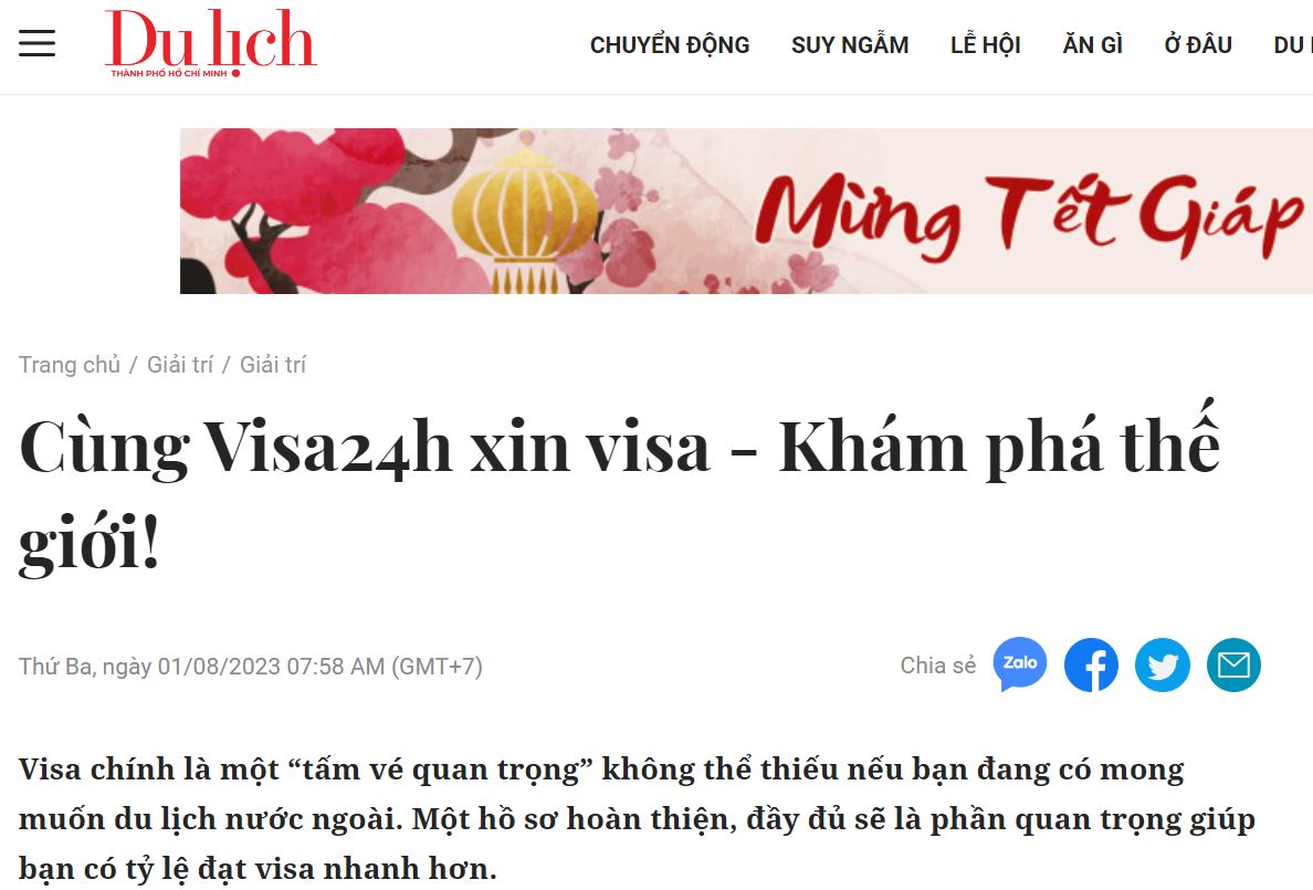 Báo chí nói về Visa24h